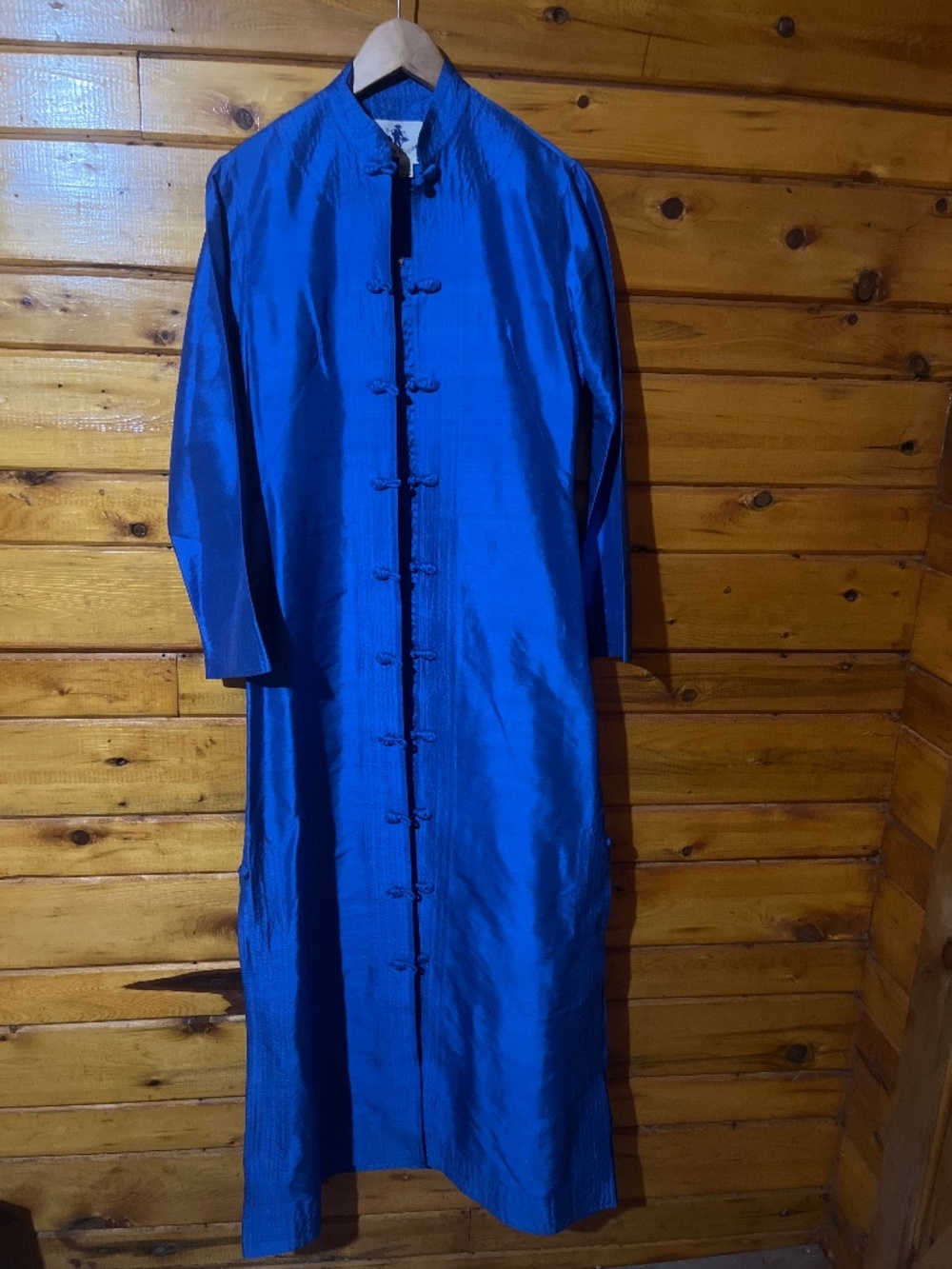 100% Silk Thai Silk Longline Wizard Witch Coat